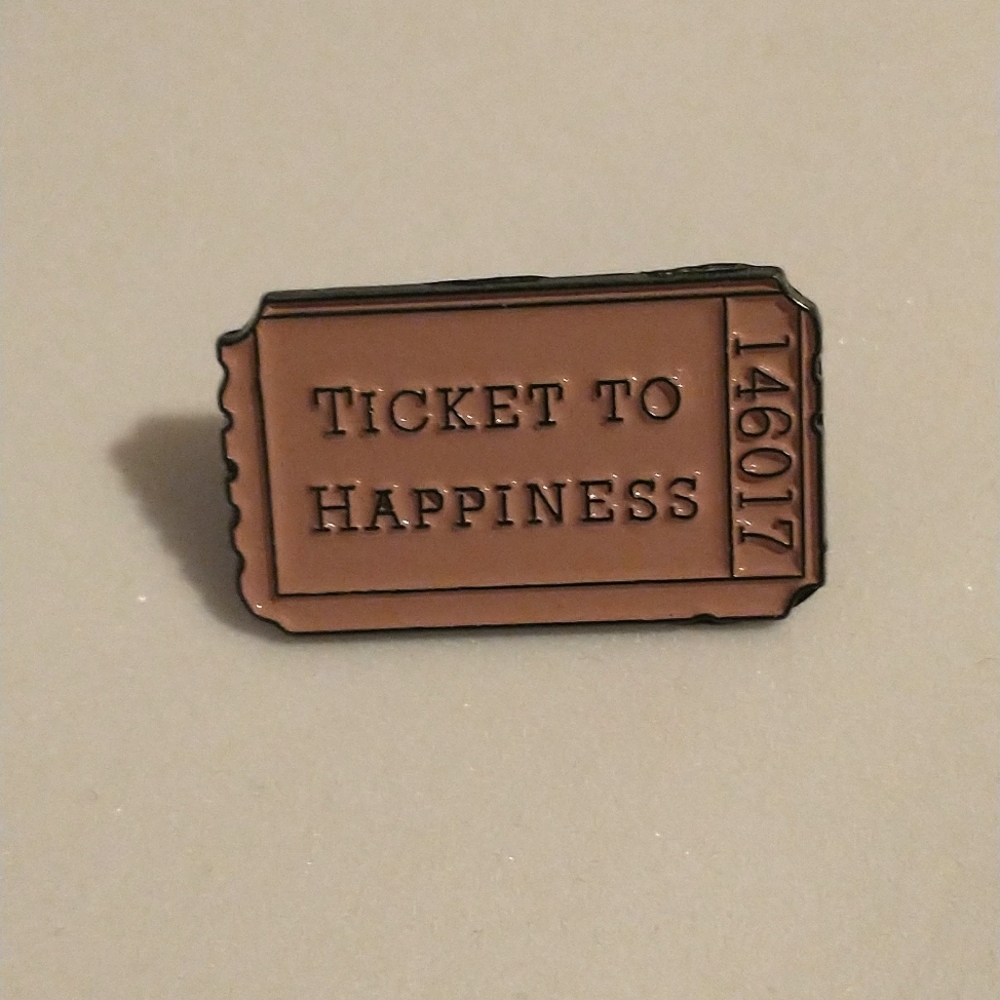🧁 3/$30 Ticket to Happiness Enamel Pin NEW